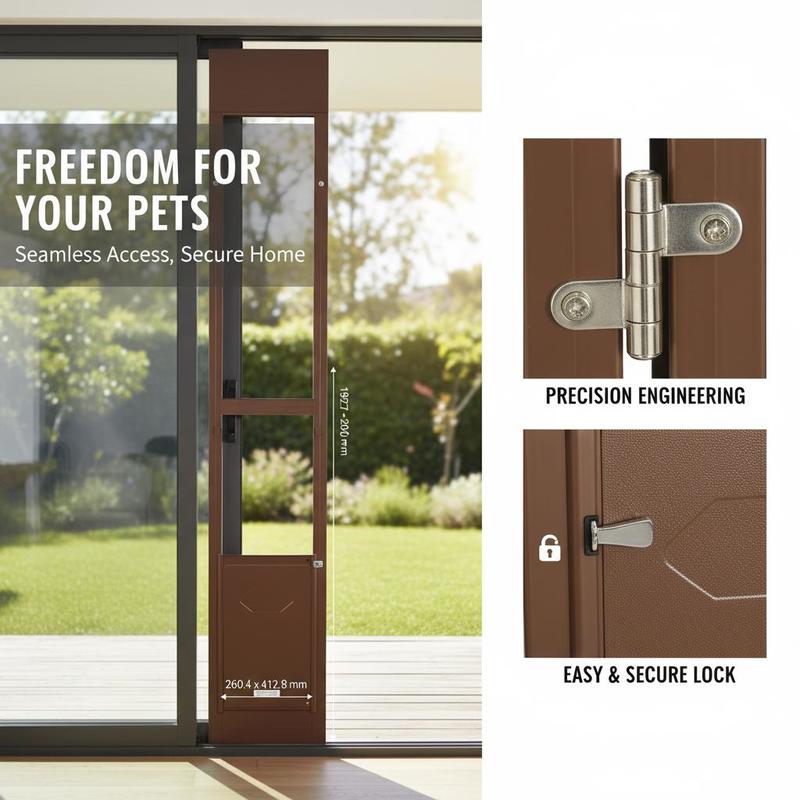 Dog Door for Sliding Glass Doo - Glass Door Hinge のレビューと価格
