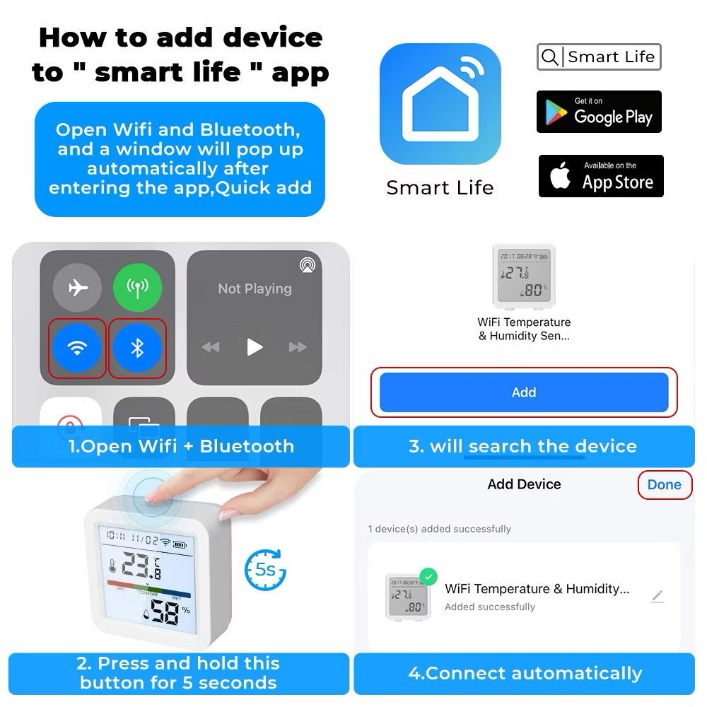 Tuya WiFi Temperature Humidity - Digital Hygrometer Probe のレビューと価格
