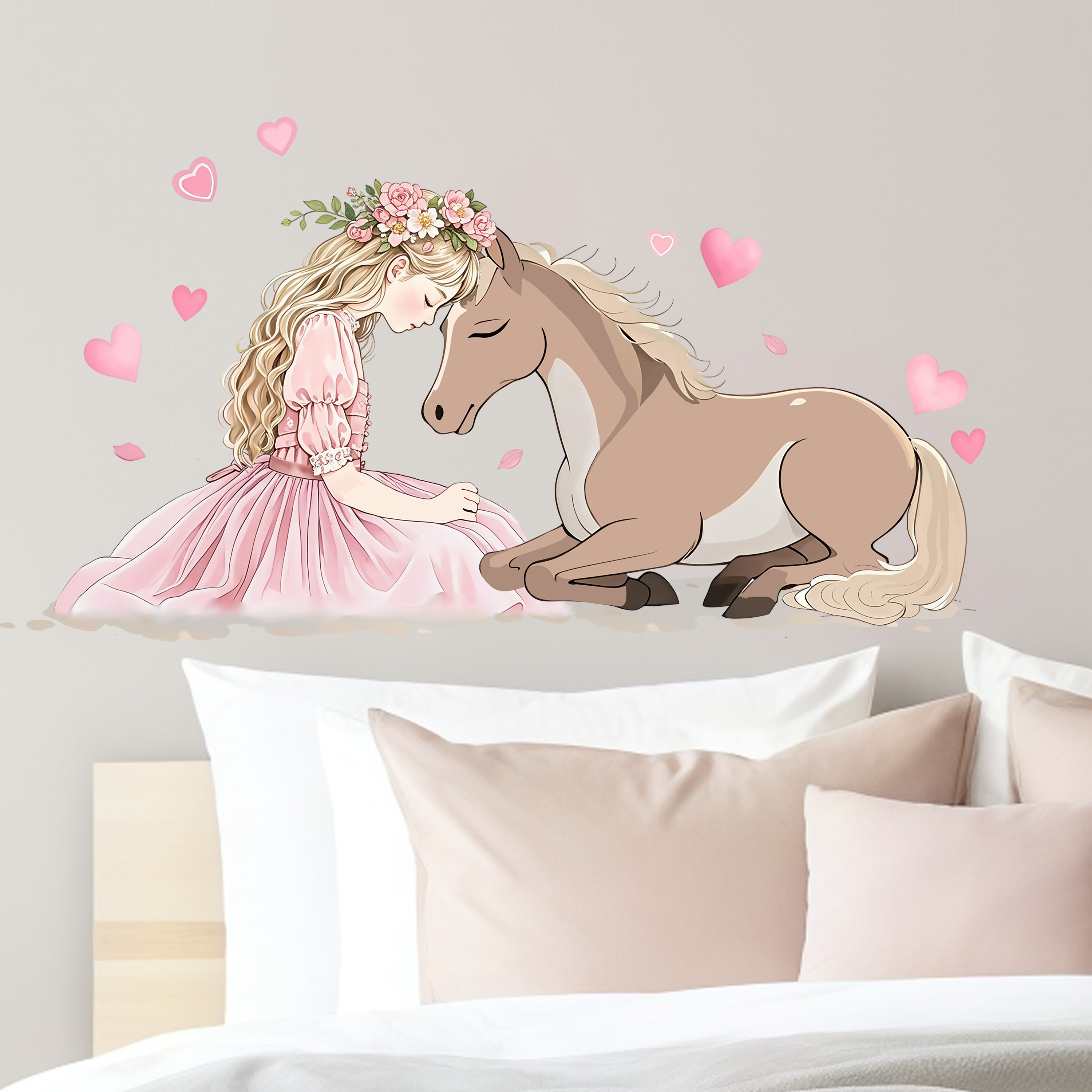 Romantic Horse Wall Stickers S - Pvc Panel Background のレビューと価格
