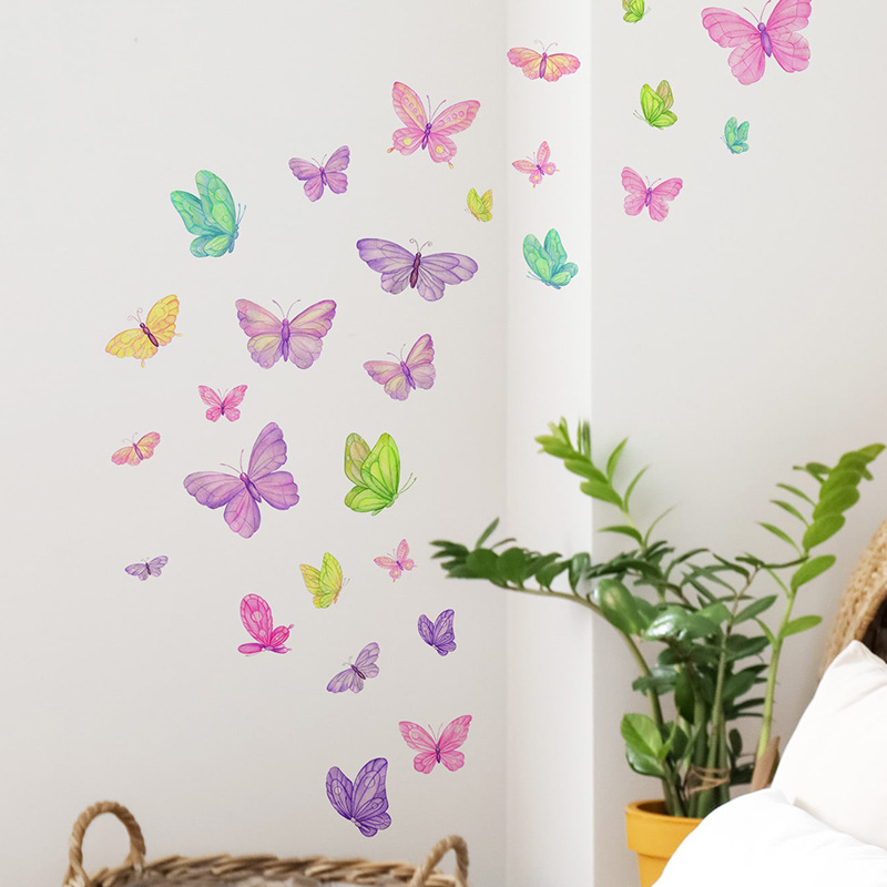 Romantic butterfly Wall Sticke - Pvc Panel Background のレビューと価格
