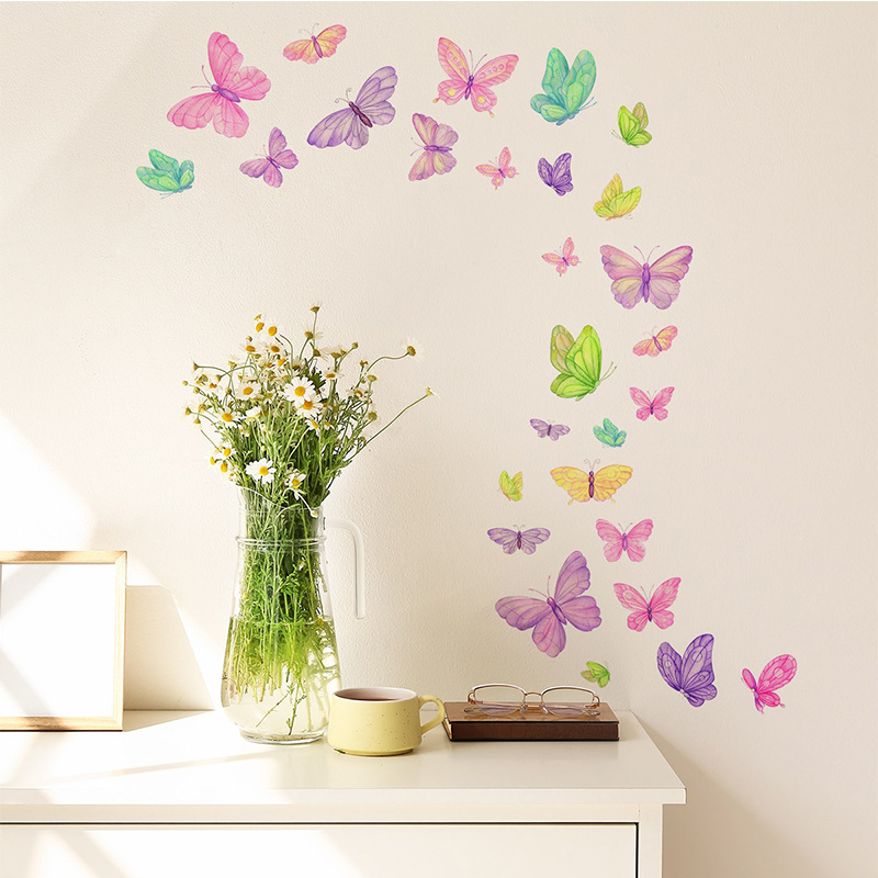 Romantic butterfly Wall Sticke - Pvc Panel Background のレビューと価格