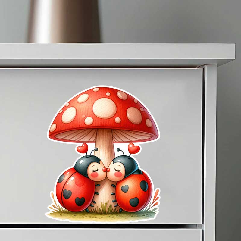 Cute Ladybug Wall Stickers Liv - Pvc Panel Background のレビューと価格