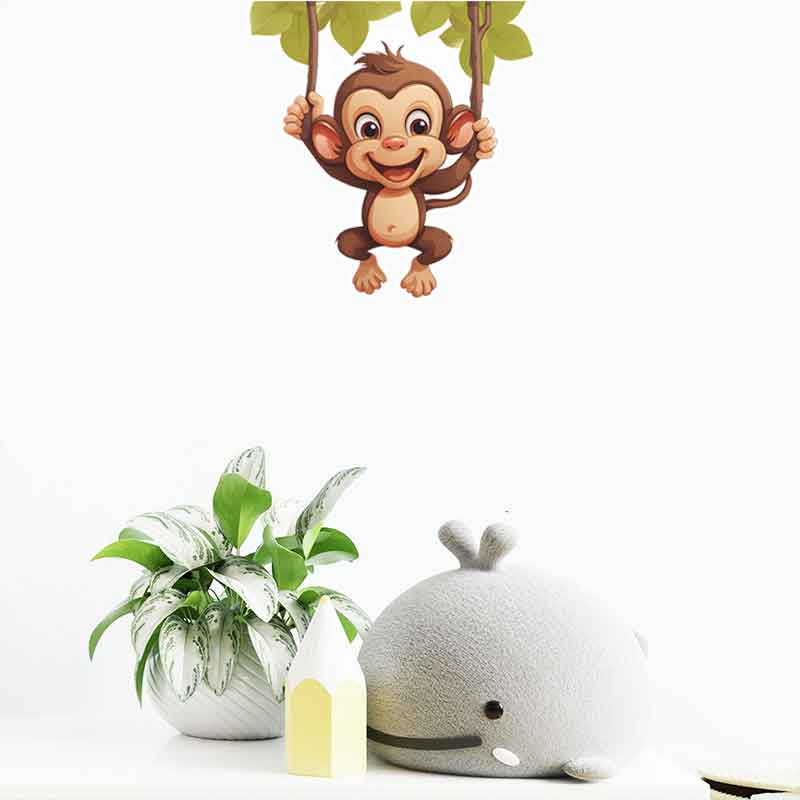Cute little monkey living room - Pvc Panel Background のレビューと価格