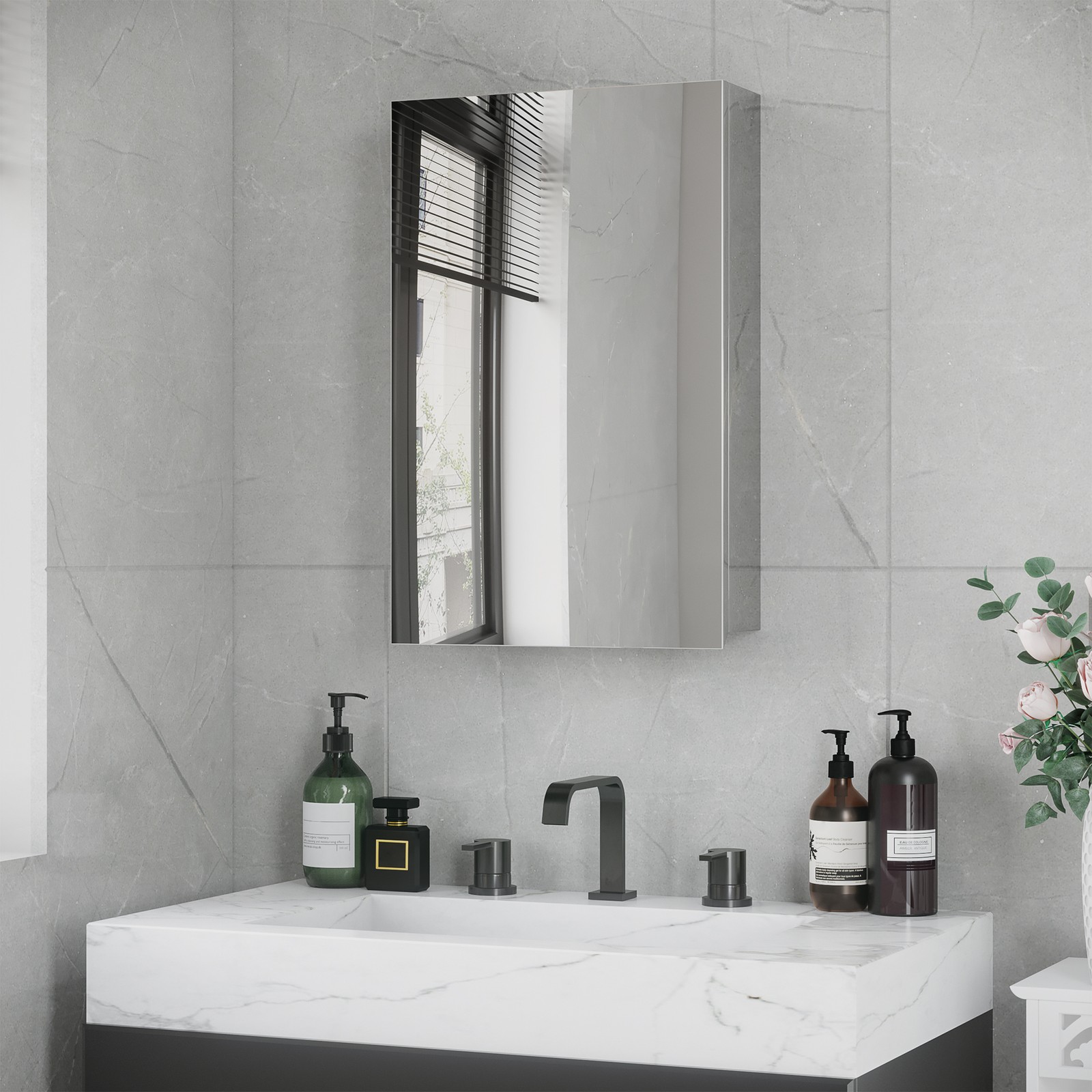 Bathroom Cabinet Wall Mounted  - Glass Door Hinge のレビューと価格