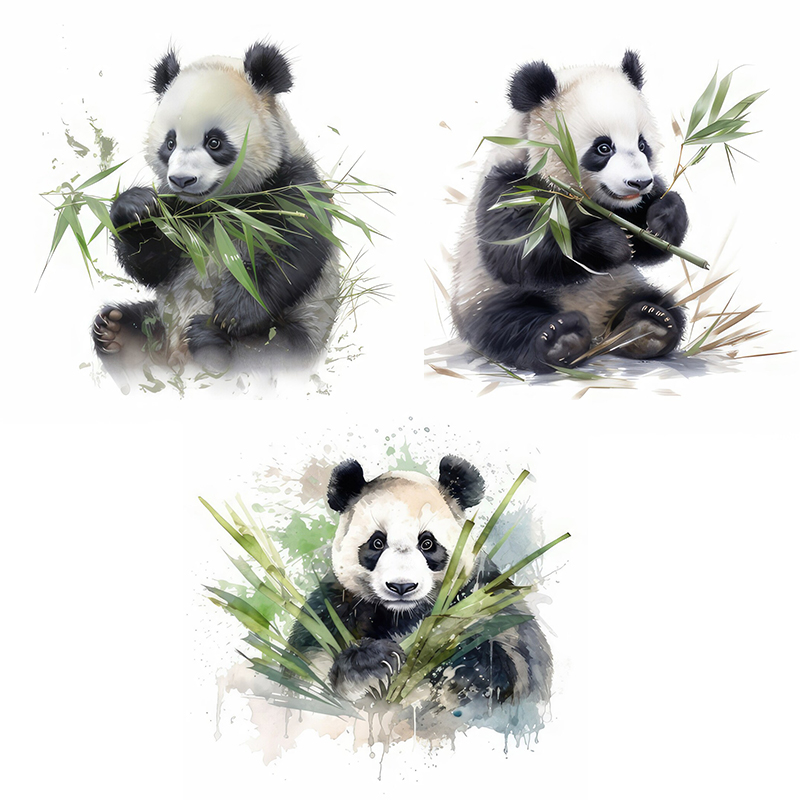 C76# Watercolor panda wall sti - Pvc Panel Background のレビューと価格