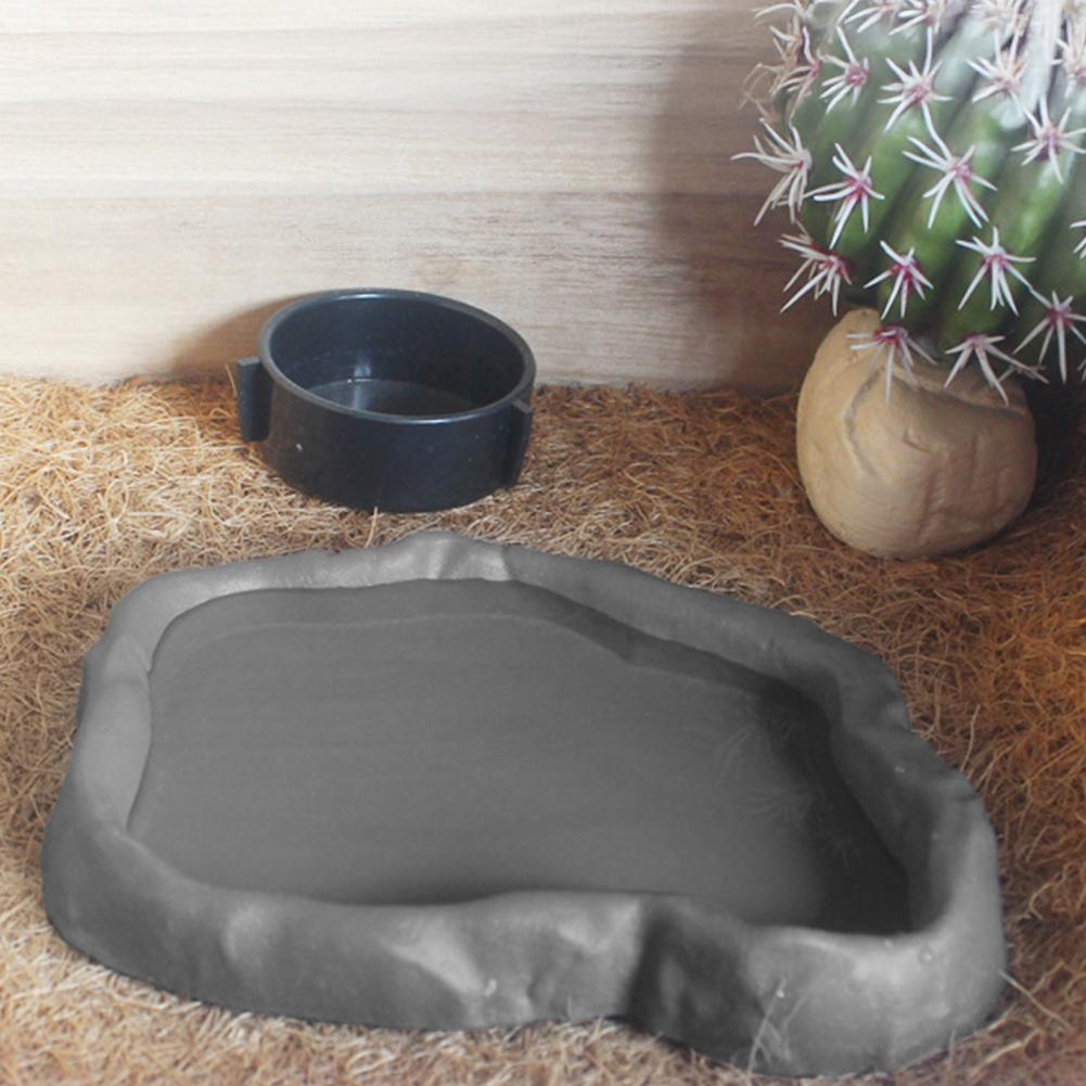 Reptile Feeder Plastic Imitati - Water Dish Reptile のレビューと価格