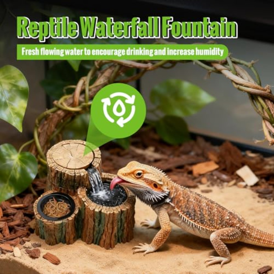 2 in 1 Reptile Water Fountain  - Water Dish Reptile のレビューと価格